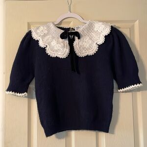 BNWT Zara Bib Wool Top